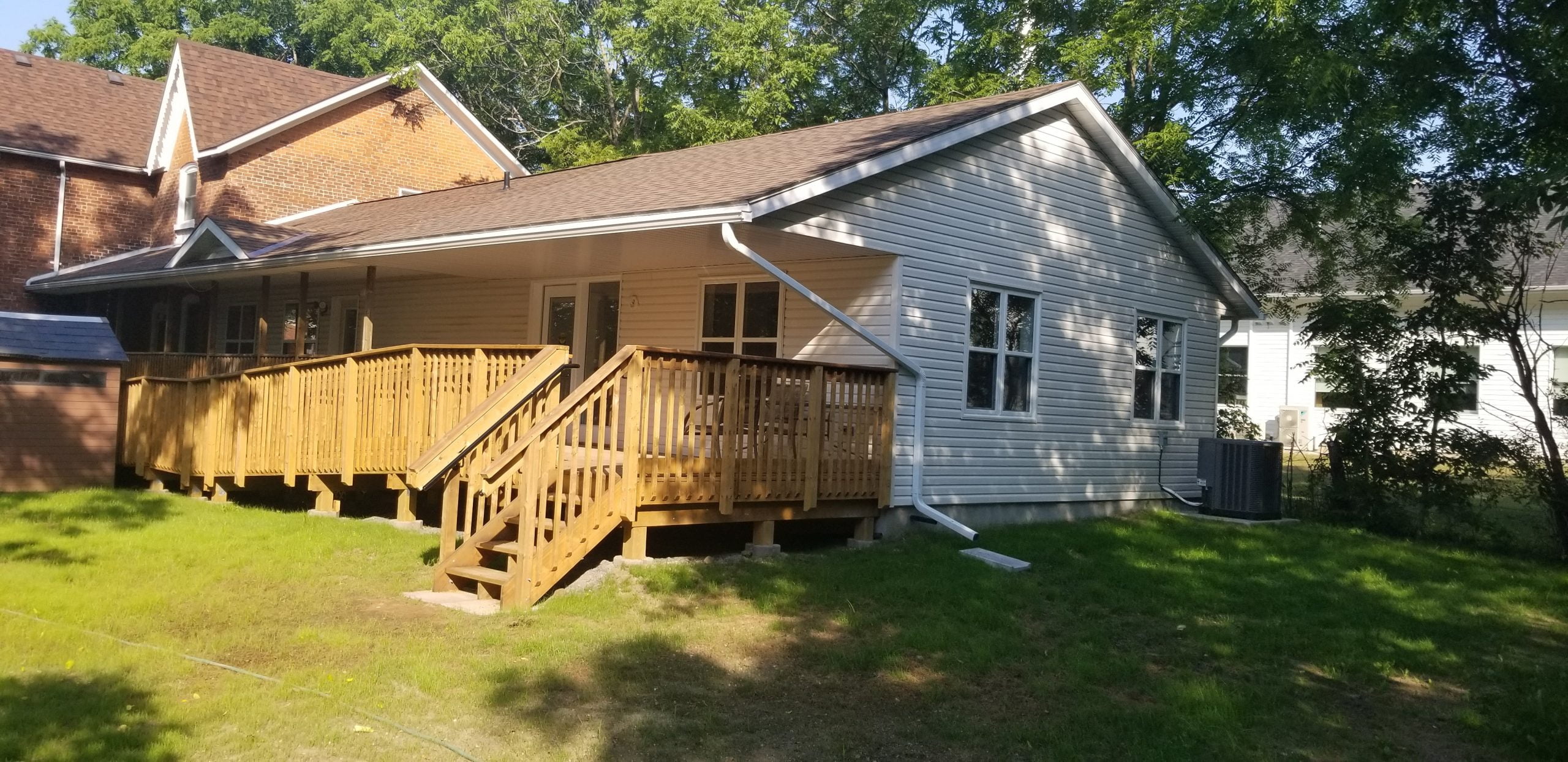 New addition on home with wheelchair ramp